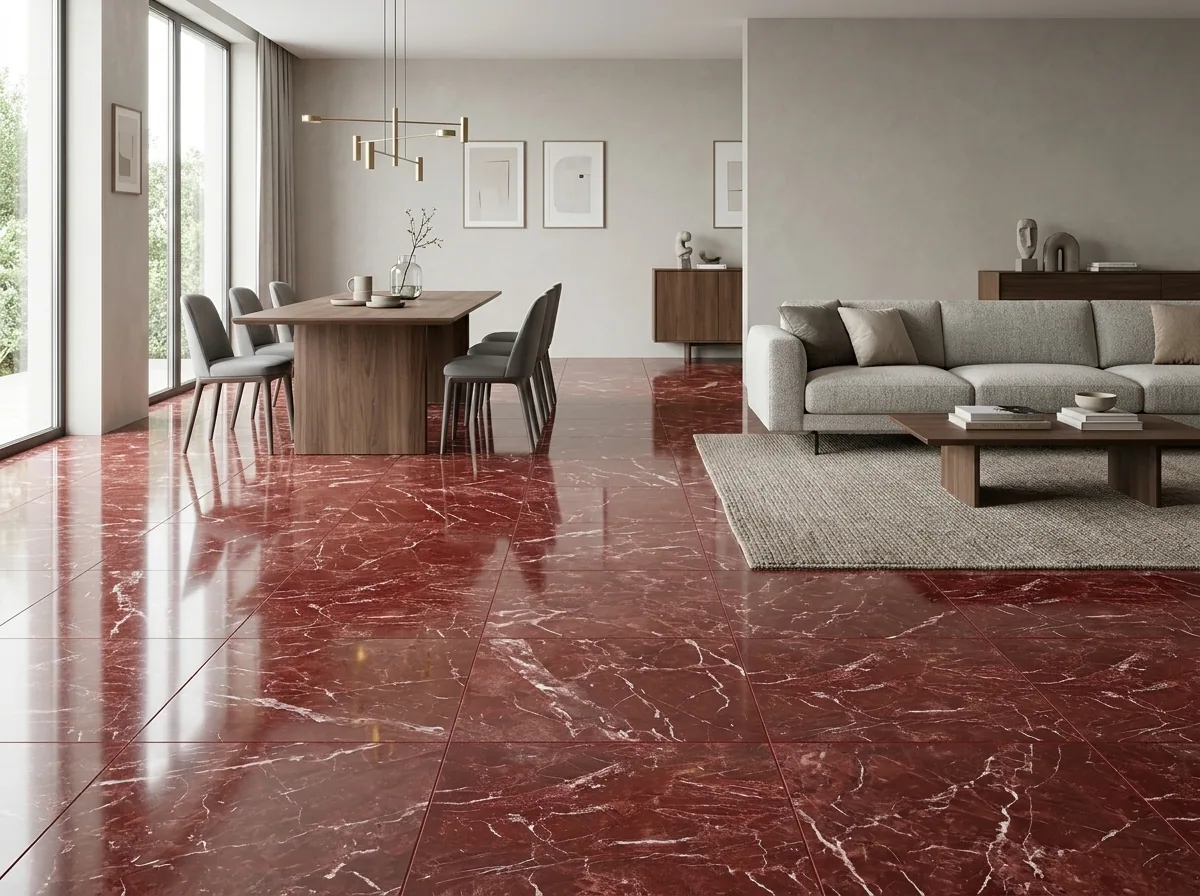Porcelanato Rosso Verona 60×60 instalado