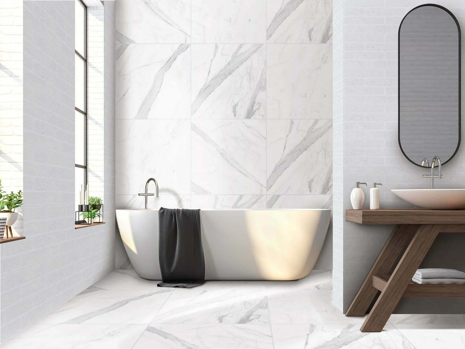 Porcelanato Bianco Statuario 60×60 instalado