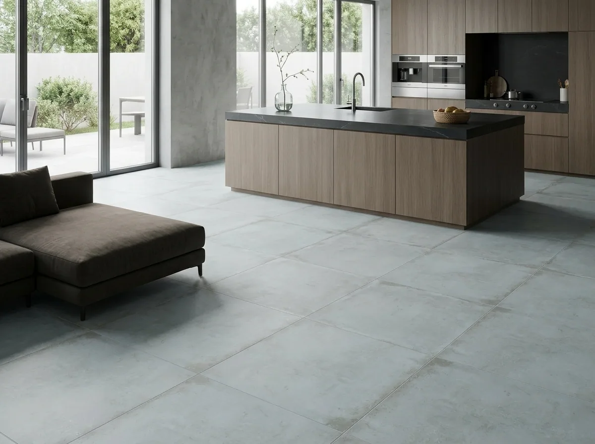 Porcelanato Cemento Marina Cloudy 60×60 instalado