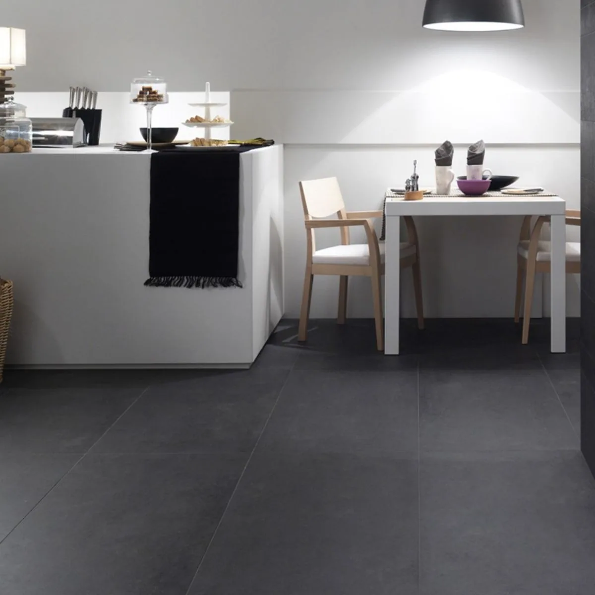 Porcelanato Liscio Nero 60×120 instalado