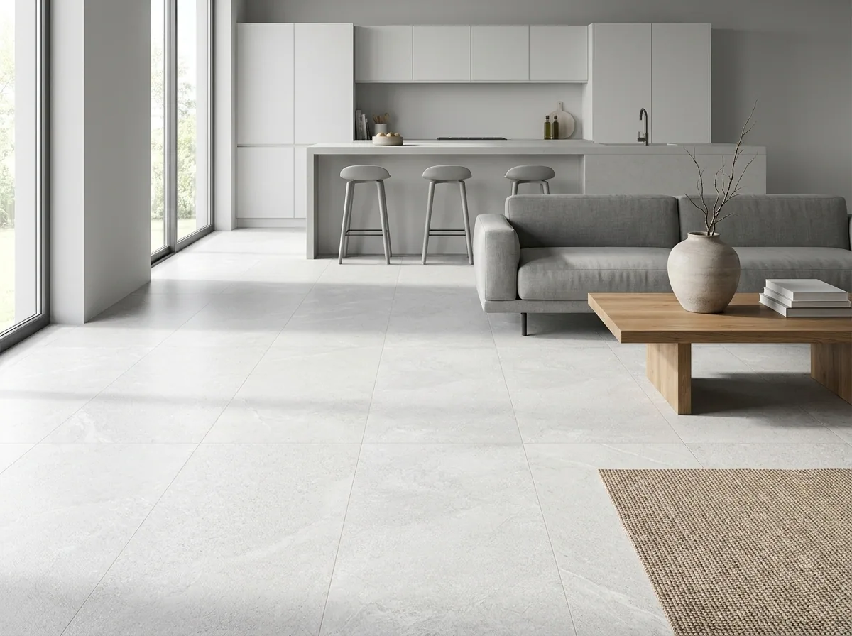 Porcelanato Grezzo Bianco 60×120 instalado
