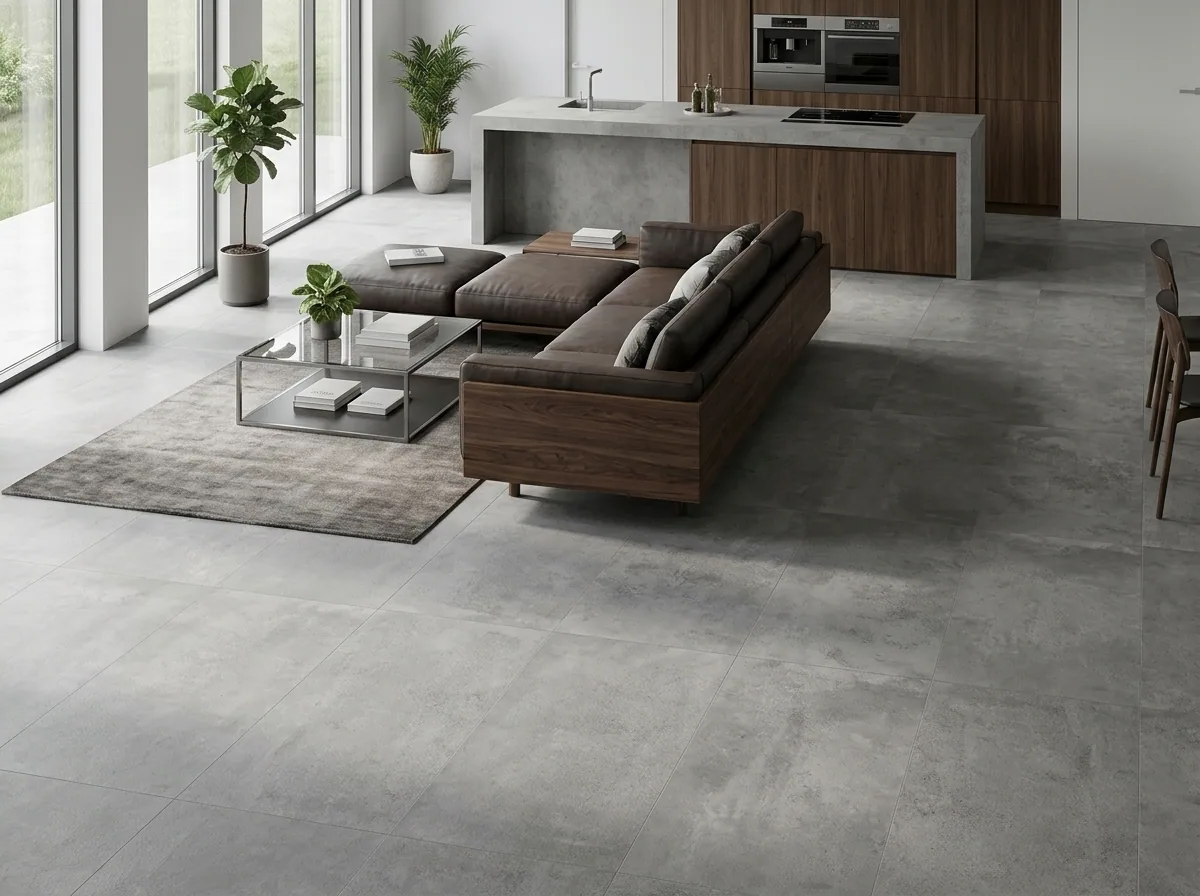 Porcelanato Gris Manhattan 60×120 instalado