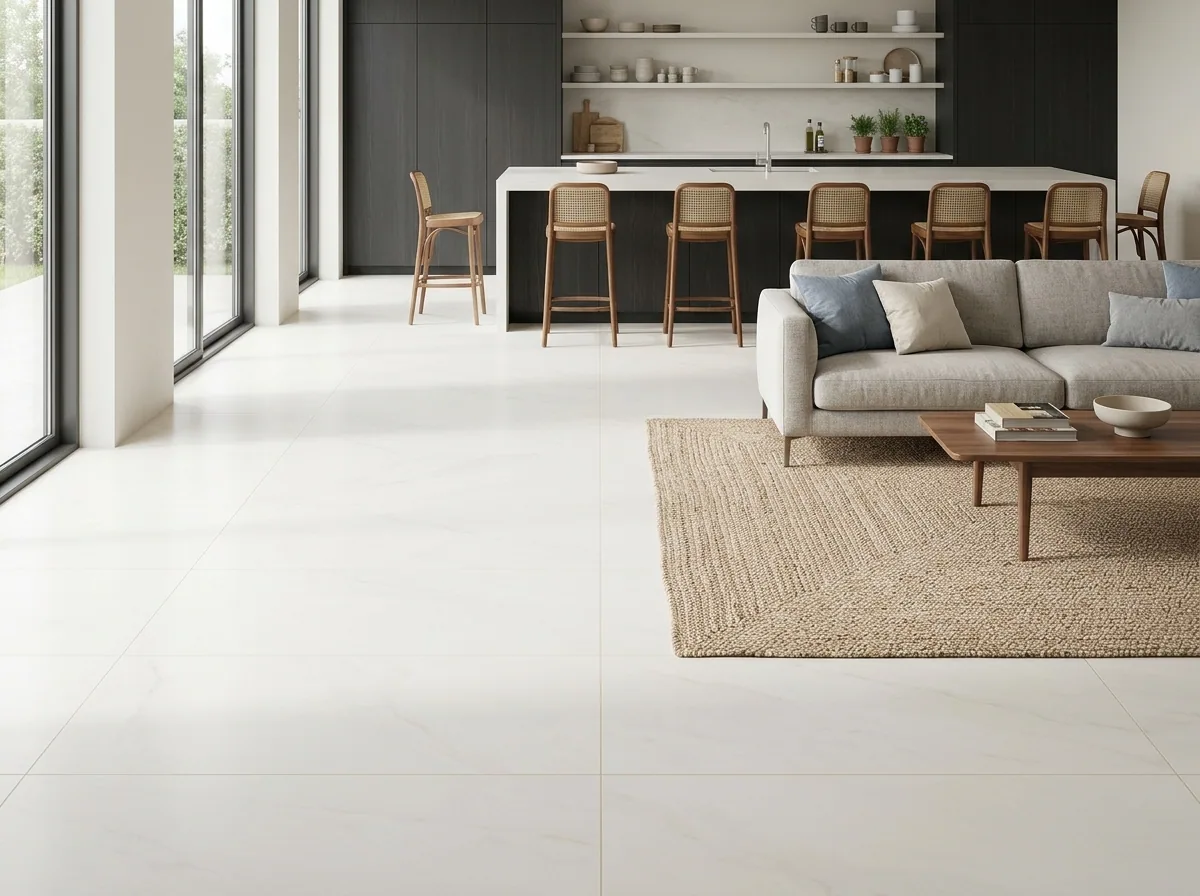 Porcelanato Super White Deluxe 60×120 instalado