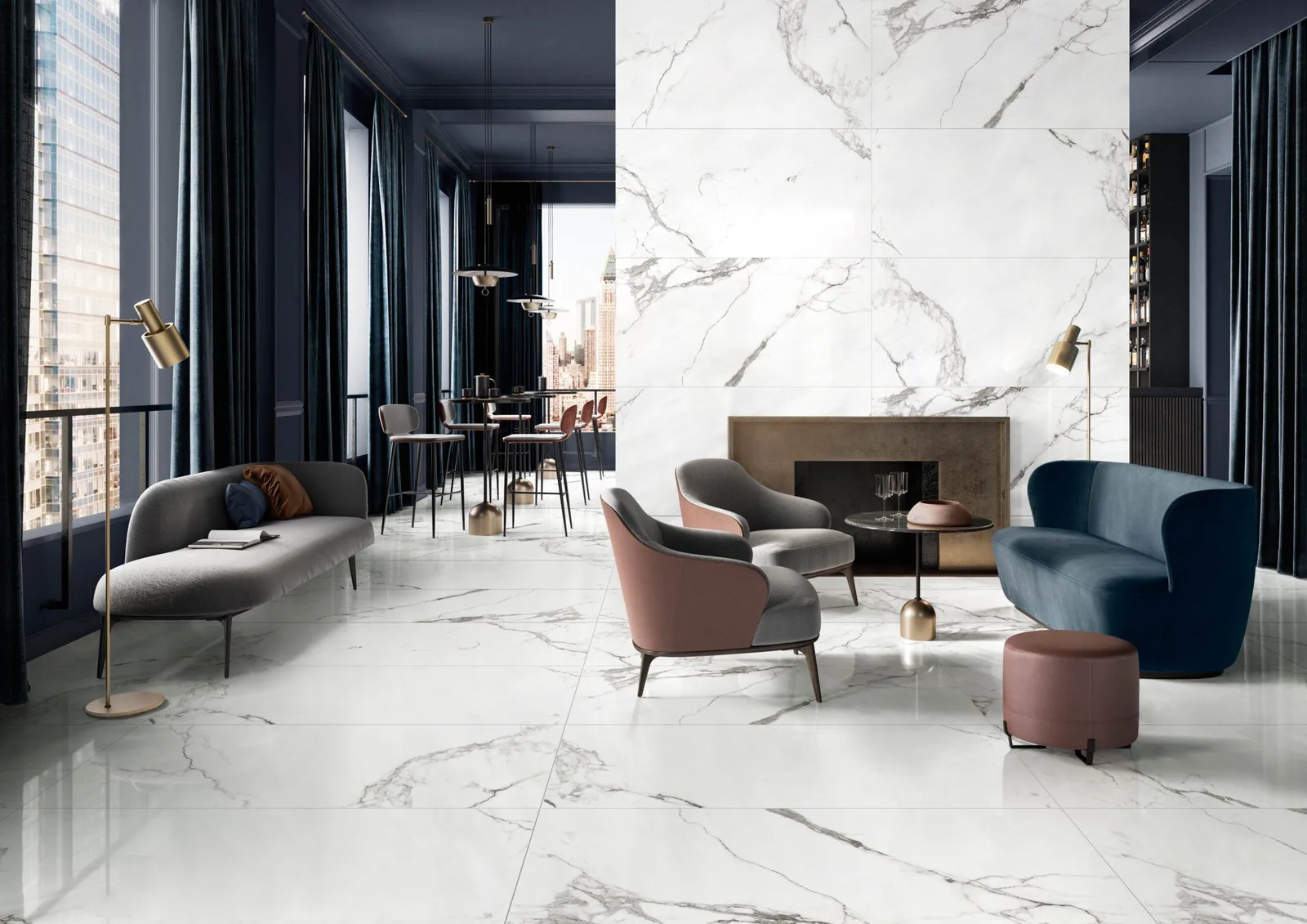 Porcelanato Carrara Toscana 60×120 instalado