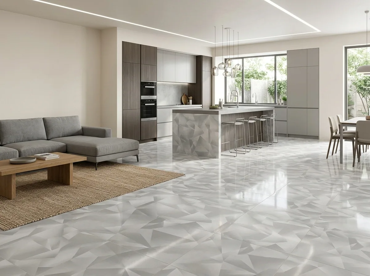 Porcelanato 3D Grey I 60×120 instalado