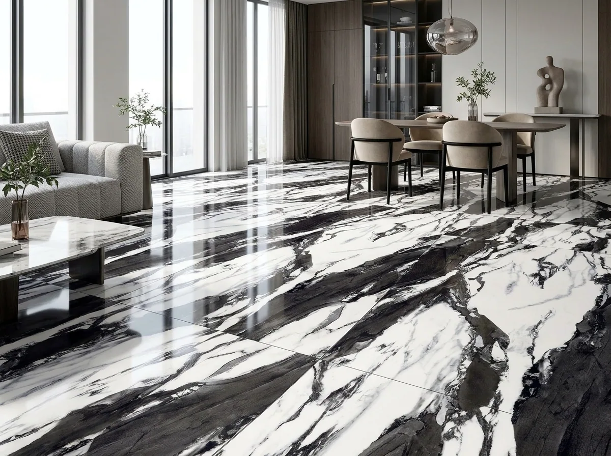 Porcelanato Panda Black II 60×120 instalado