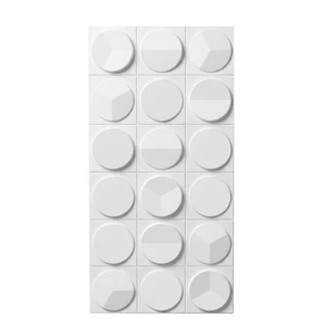 Lámina PU Stone 3D Circle Grid White