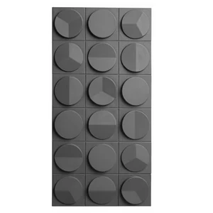 Lámina PU Stone 3D Circle Grid Black
