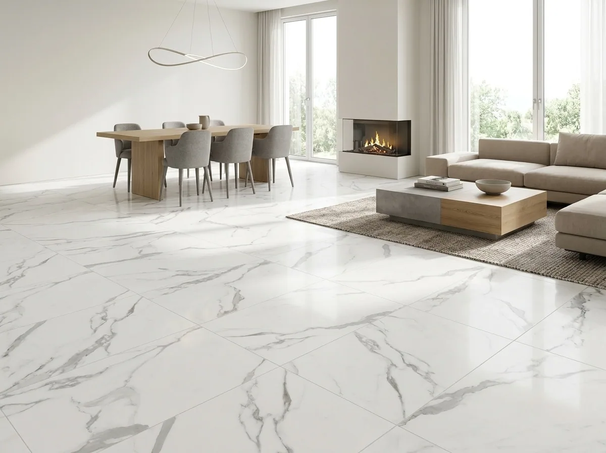 Porcelanato Calcutta Ap 60×120 instalado