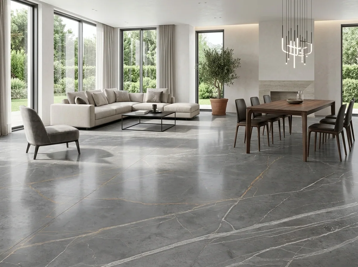 Porcelanato Lapiz Grey 60×120 instalado