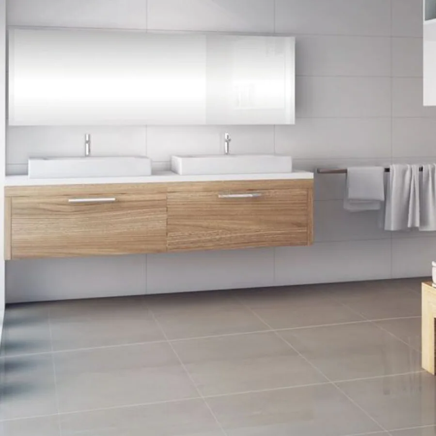 Porcelanato Plain White 60×120 instalado