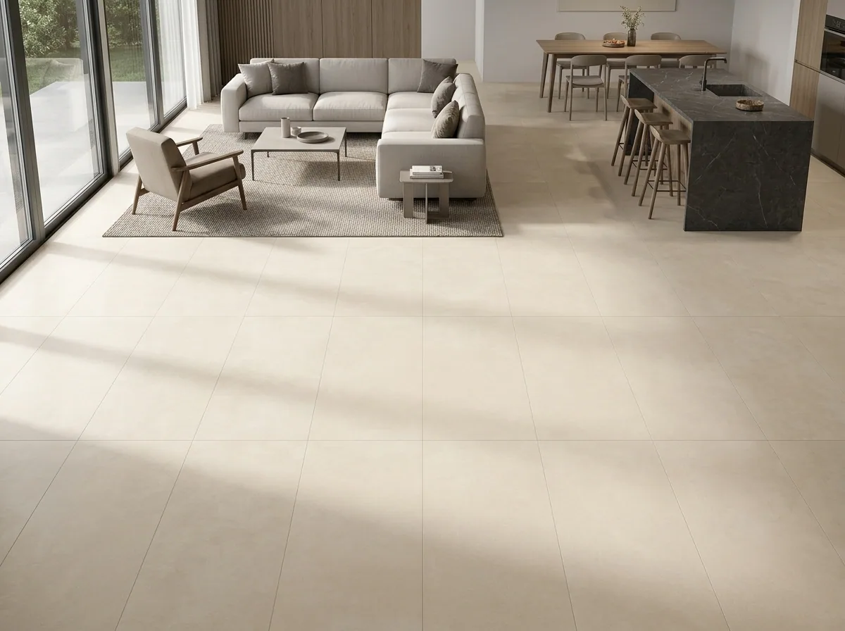 Porcelanato Survey Cream 60×120 instalado