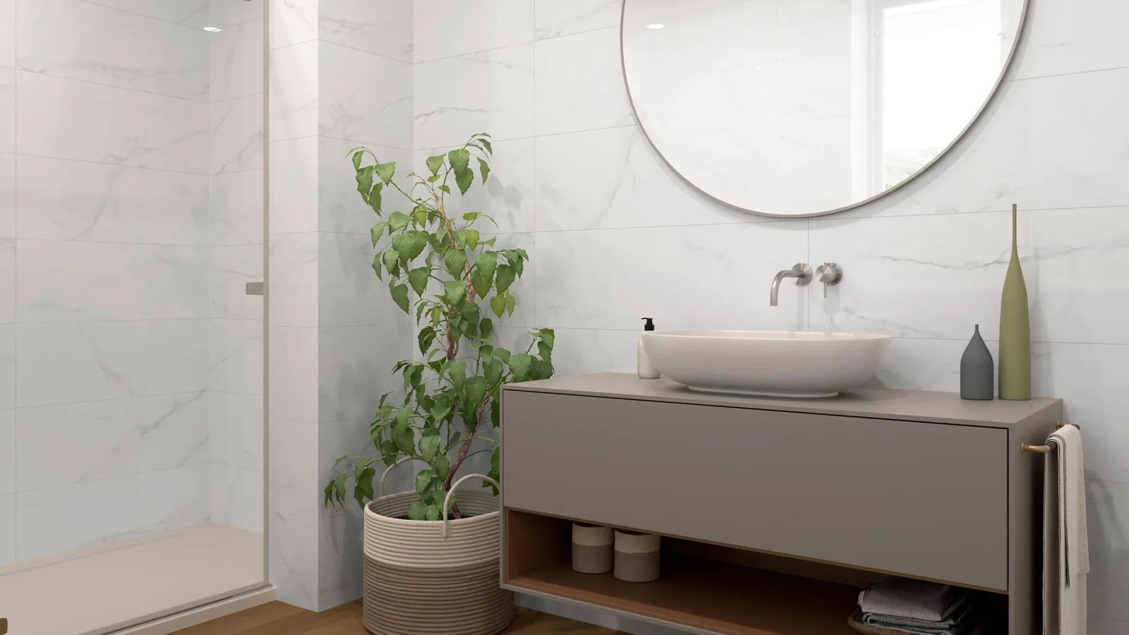Cerámica Fontana White 30×90 instalado