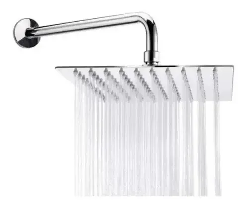 Ducha Ultra Delgada 8" Satinada cuadrada
