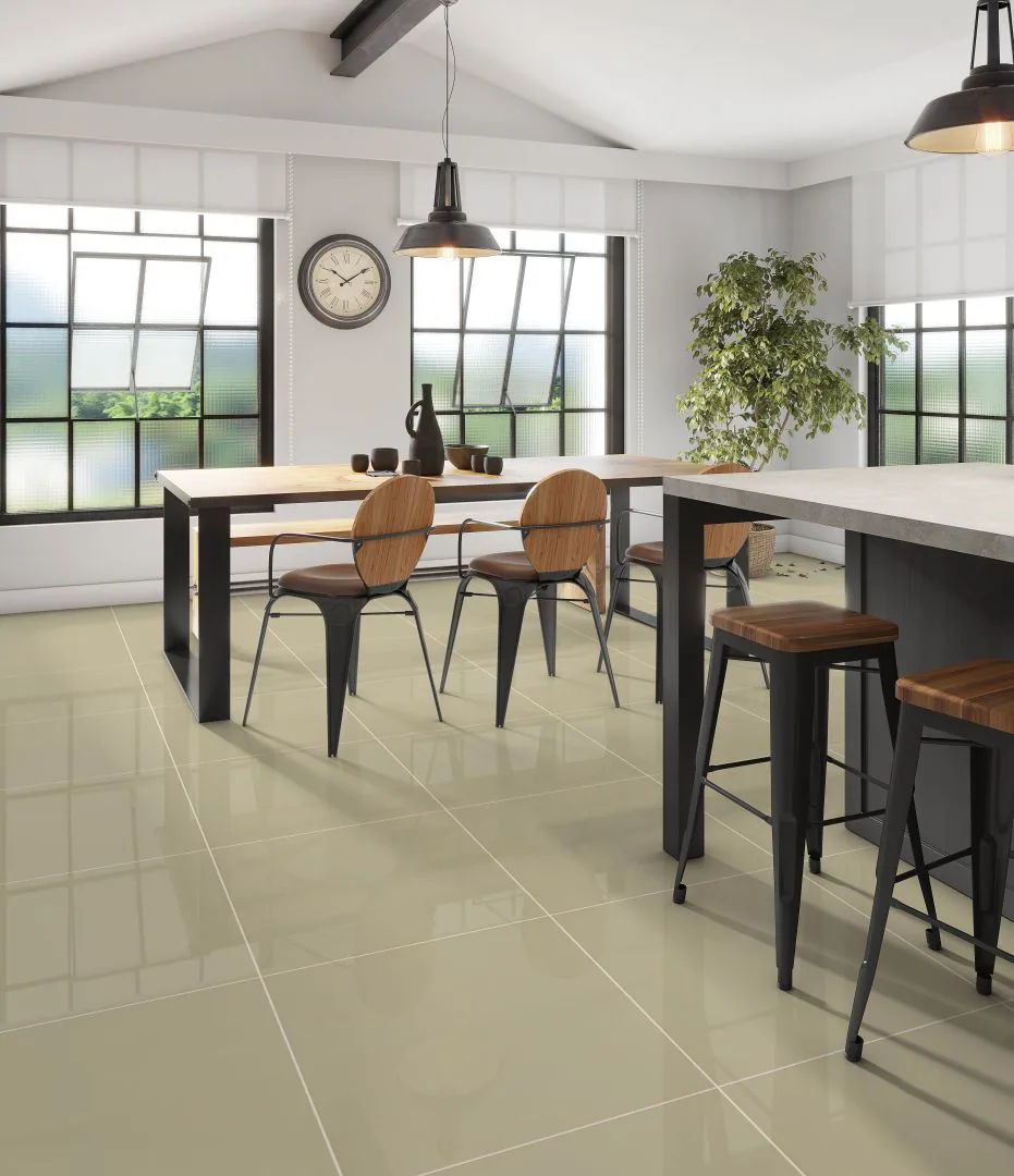 Porcelanato Sal Soluble Ivory 60×60 instalado