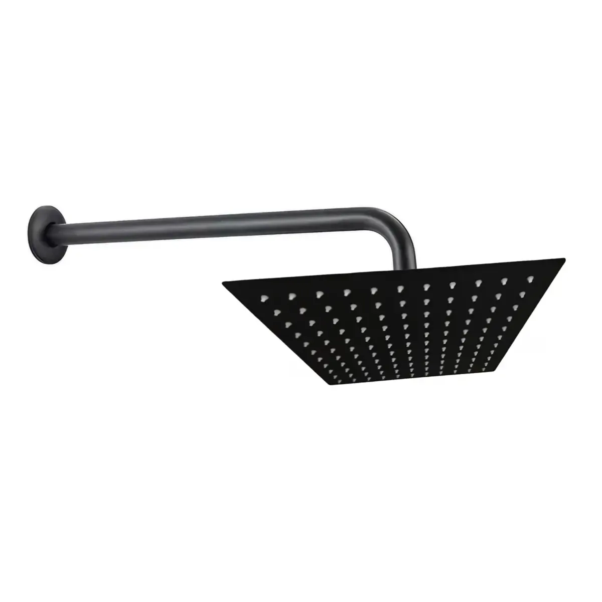 Ducha Ultra Delgada 10" Negro Cuadrada