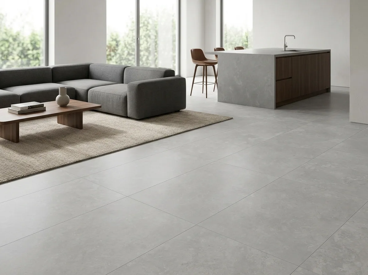 Porcelanato Survey Grey 60×120 instalado