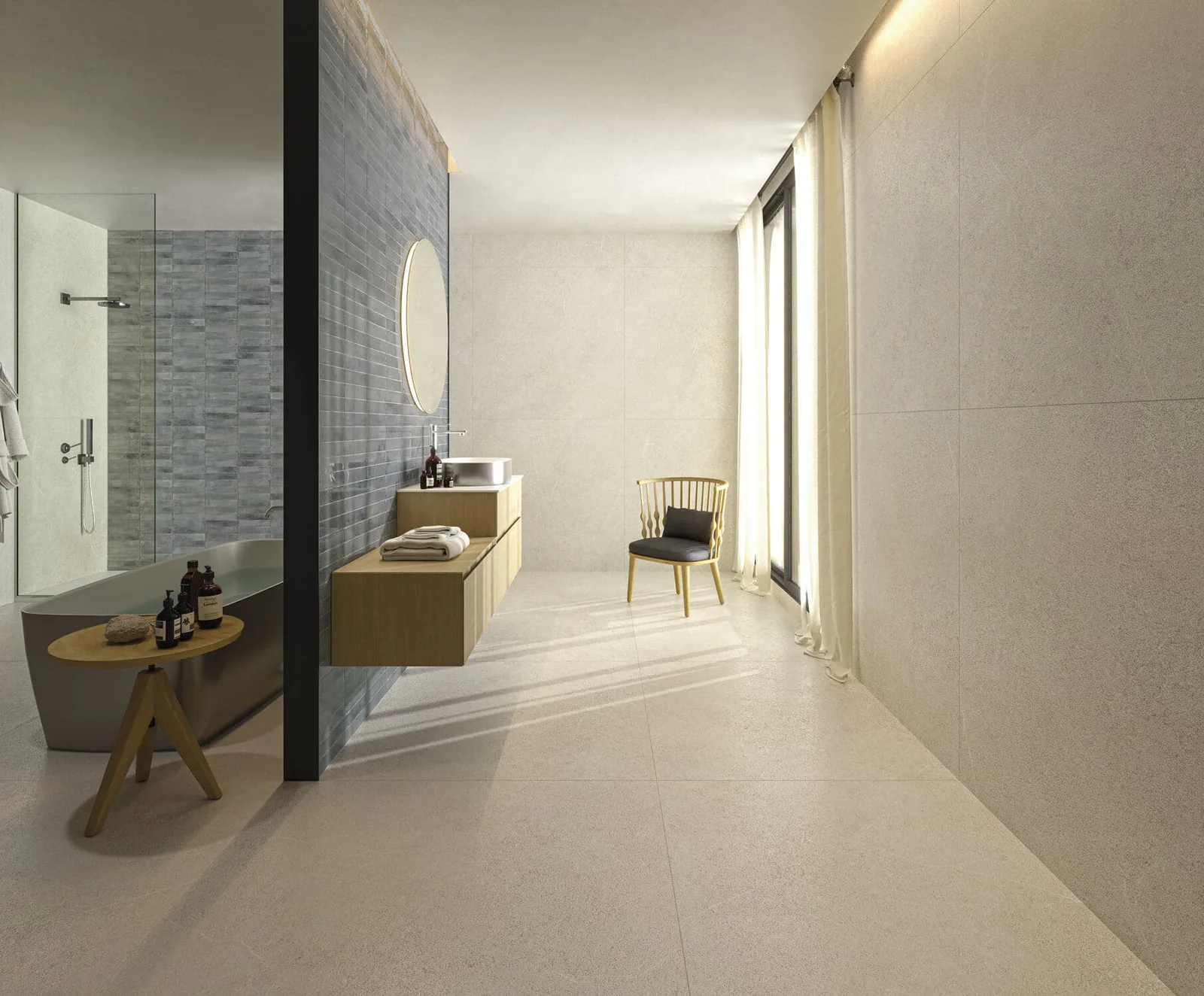 Porcelanato Kavan Cream 60×120 instalado