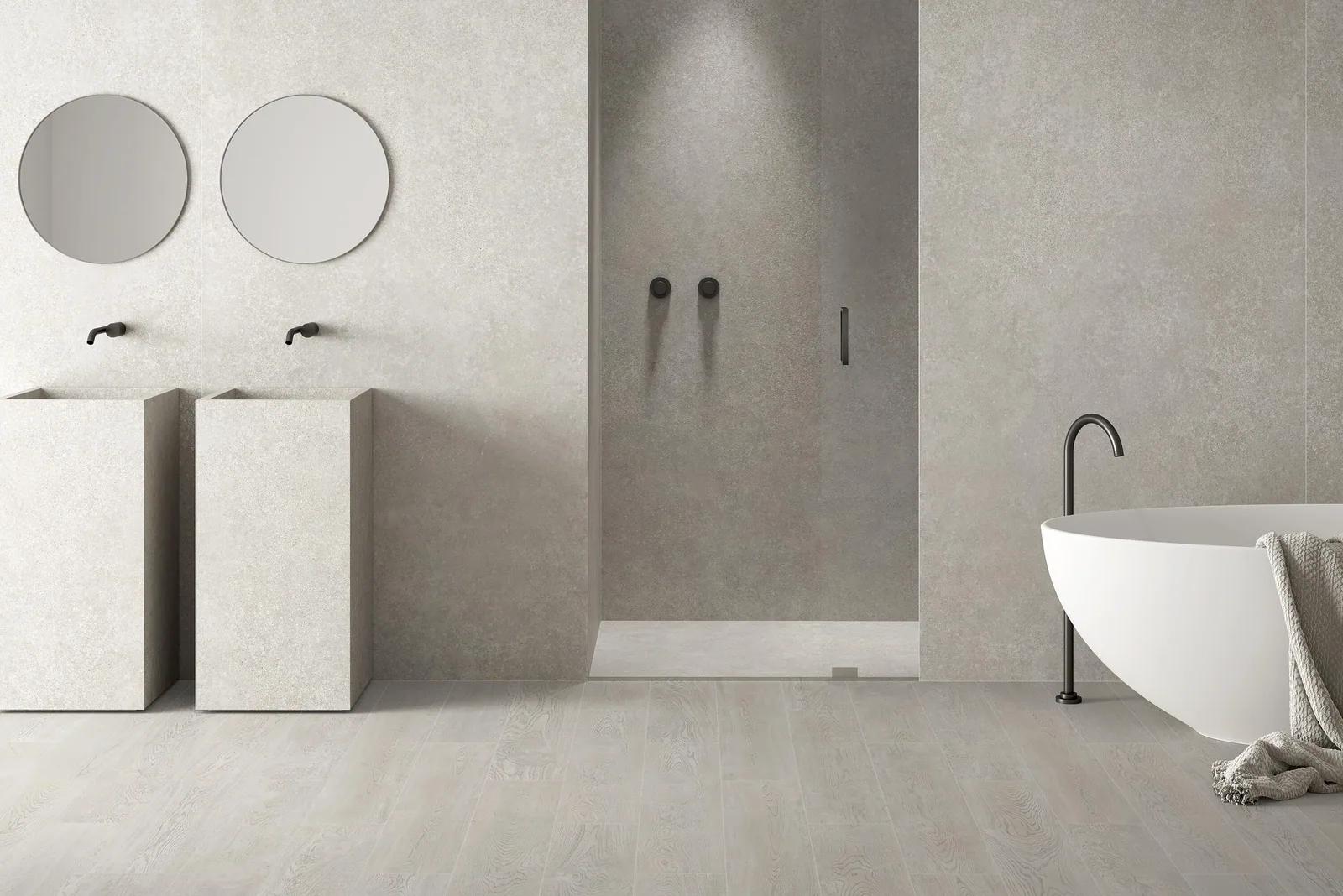 Porcelanato Woodcode Sand 20×120 instalado