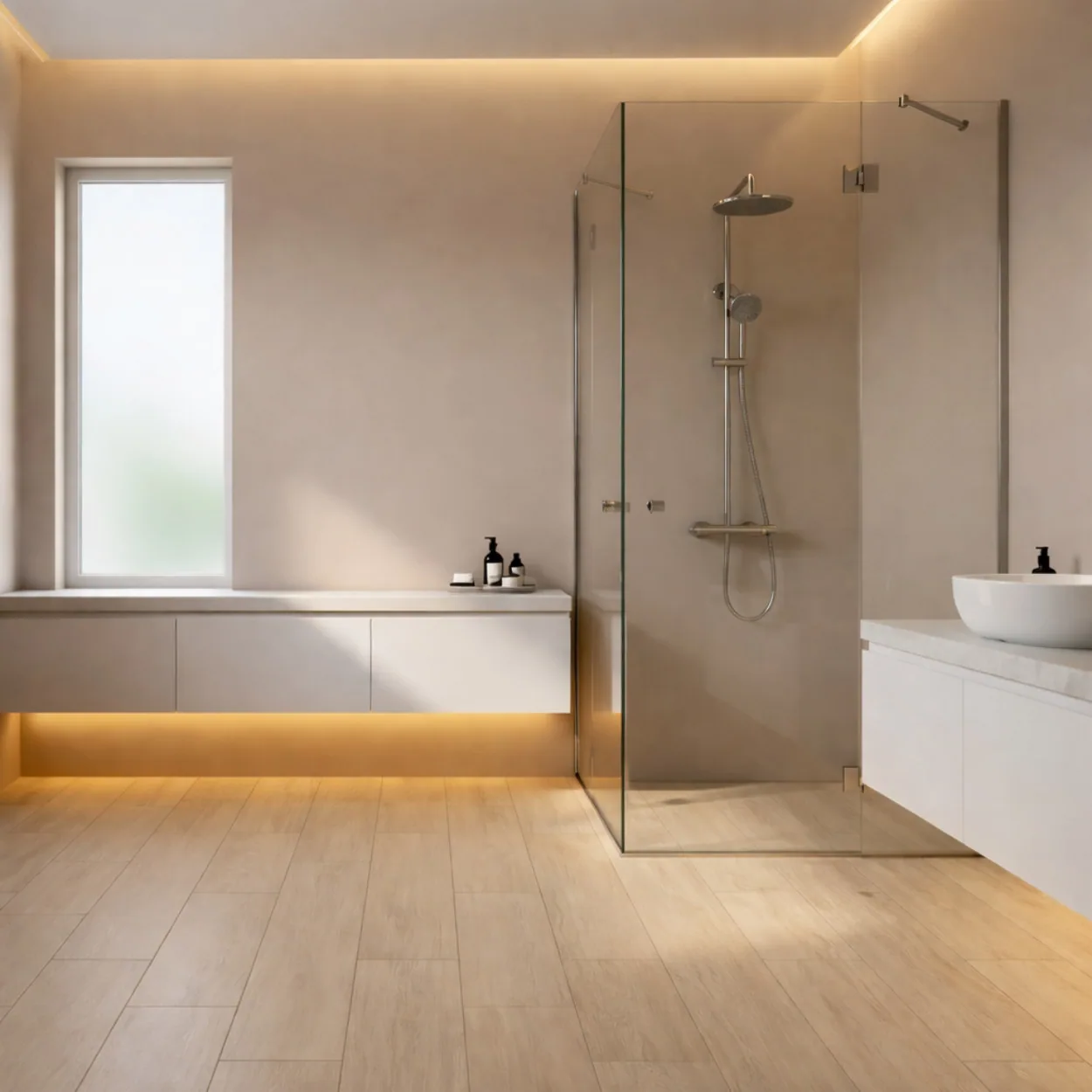 Porcelanato Yukon Oak 30×120 instalado