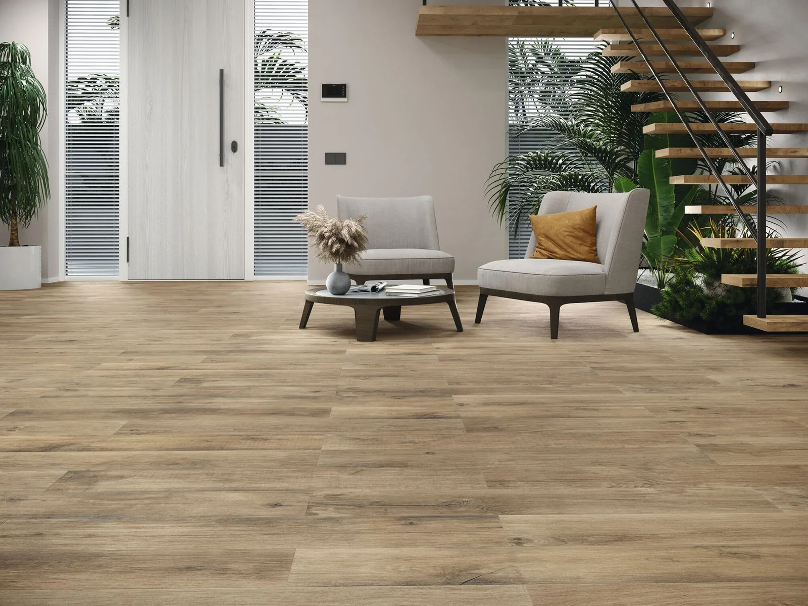 Porcelanato Nebraska Elm Ant 30×120 instalado