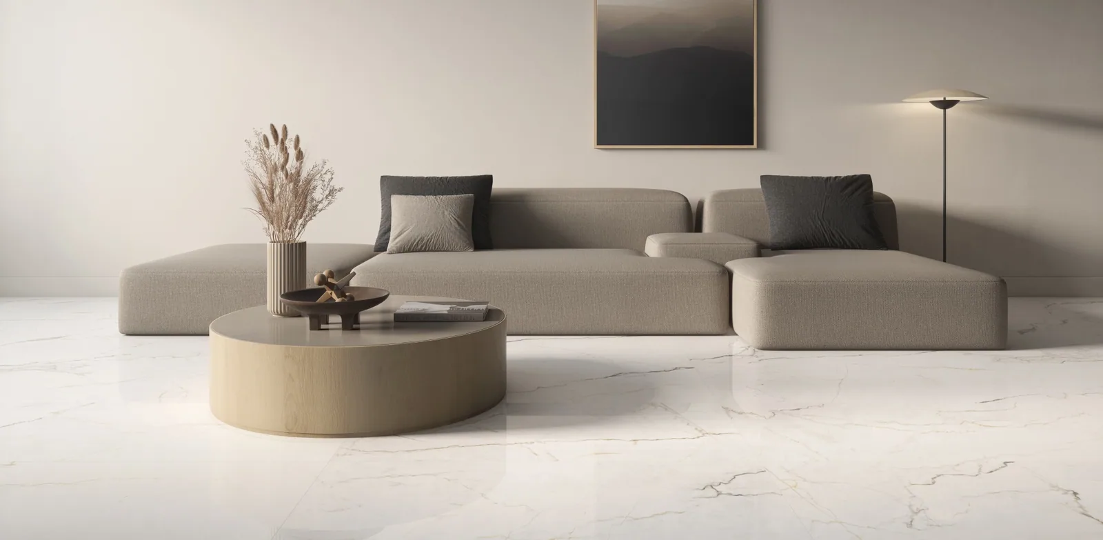 Porcelanato Colbert White 120×120 instalado