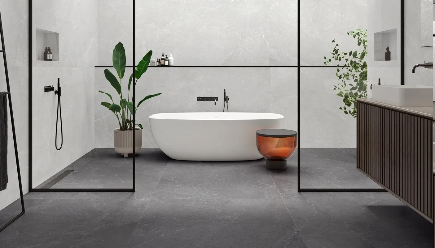 Porcelanato Storm Cloud 120×260 instalado