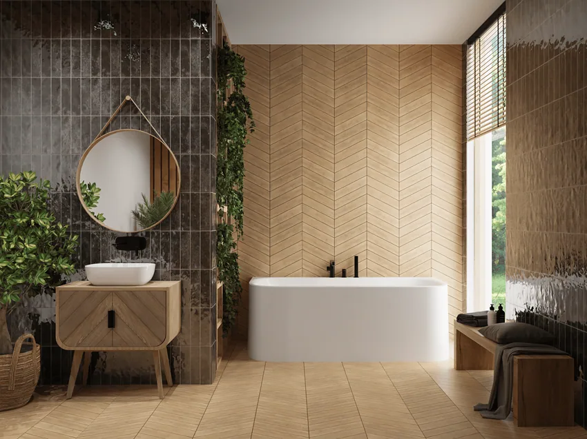 Porcelanato Vibrant Black 7×28 instalado