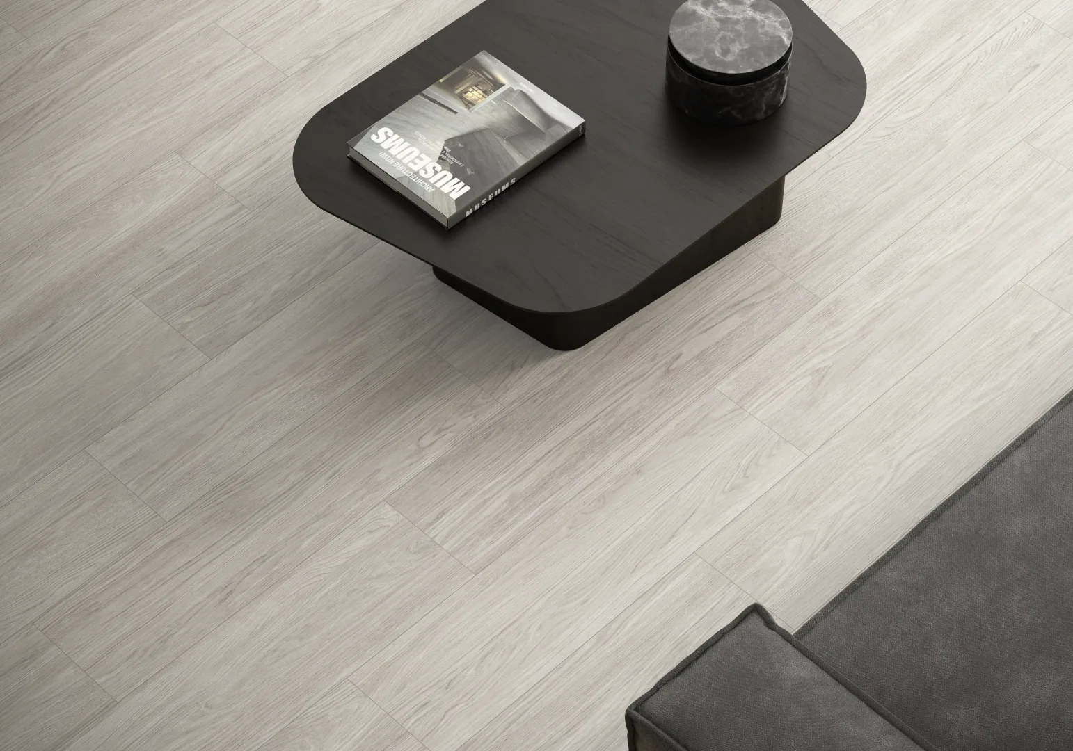 Porcelanato Bowland Greige 22,5×90 instalado