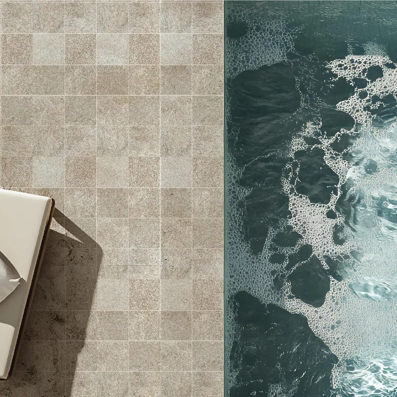 Porcelanato Nusa Pool Grey 30×60 instalado