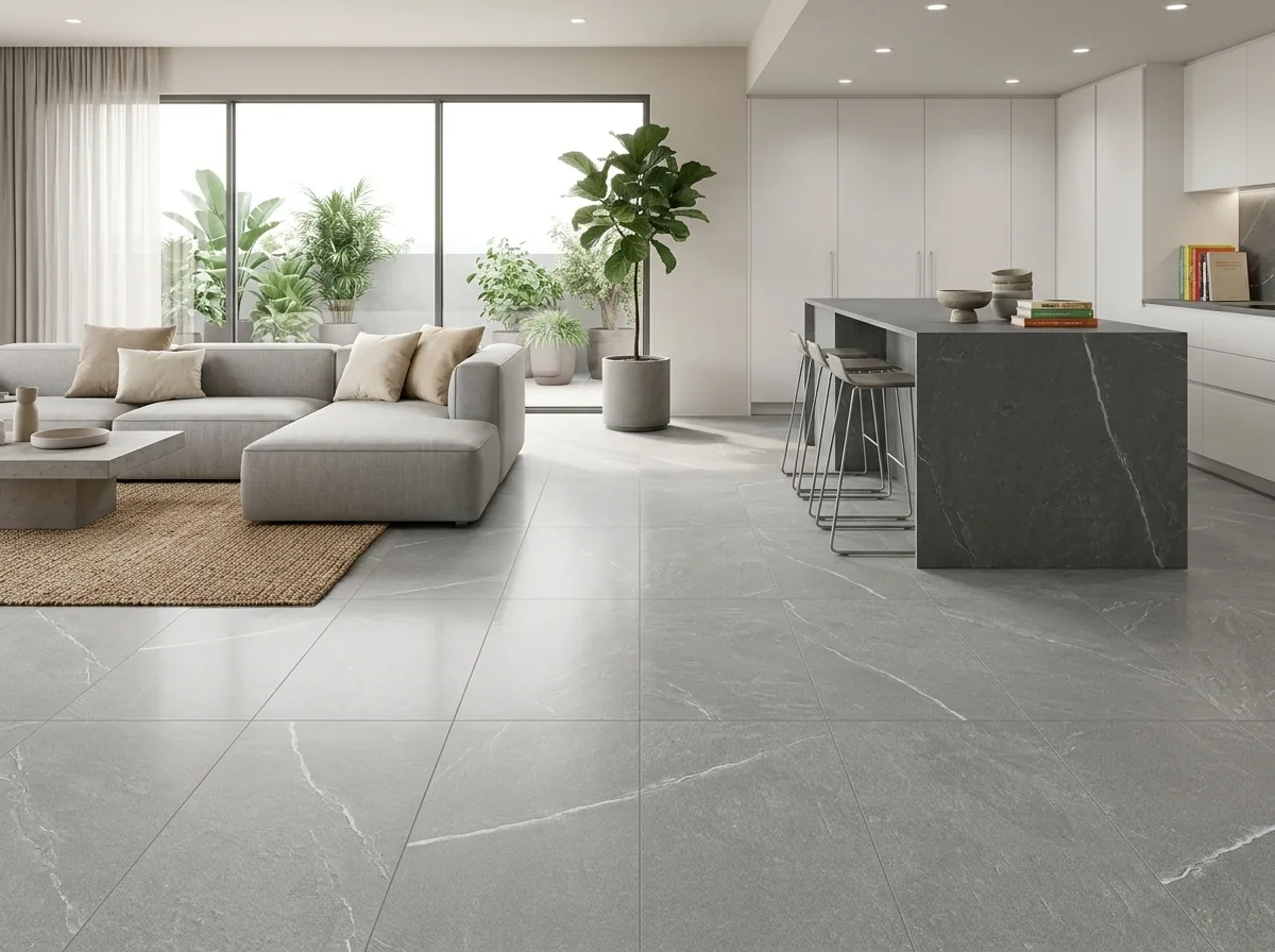Porcelanato Aiden Grey 30×60 instalado