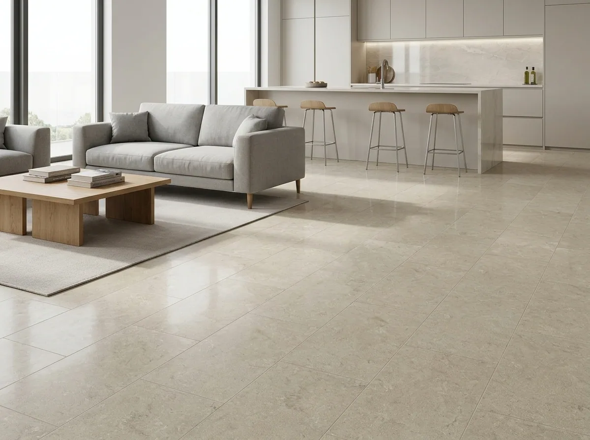 Porcelanato Evelyn Cream 40×120 instalado