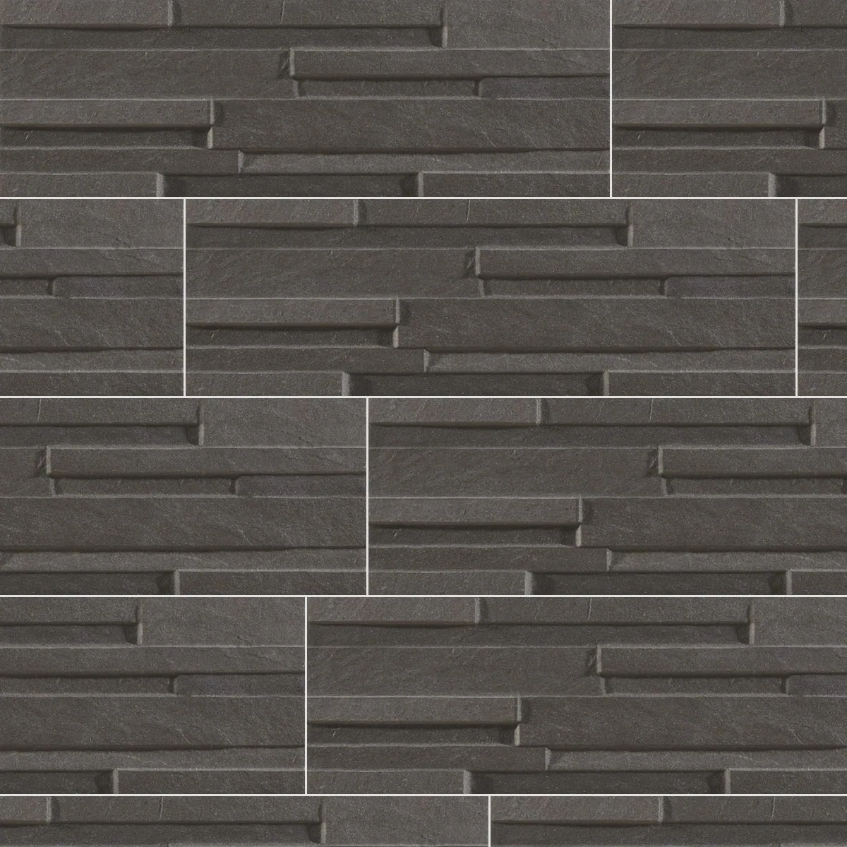 Porcelanato Rock Away Black 17×52