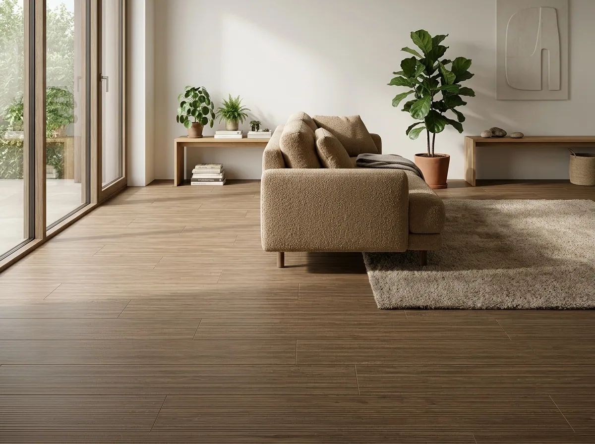 Porcelanato Studio Light Walnut 60×120 instalado