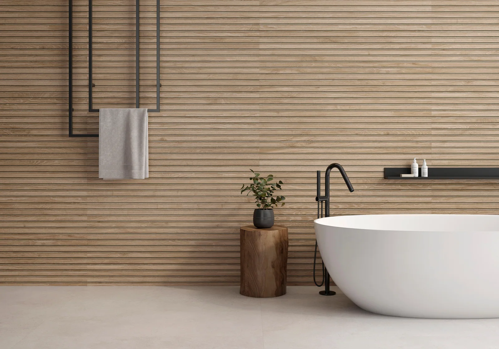 Porcelanato Studio Oak 60×120 instalado