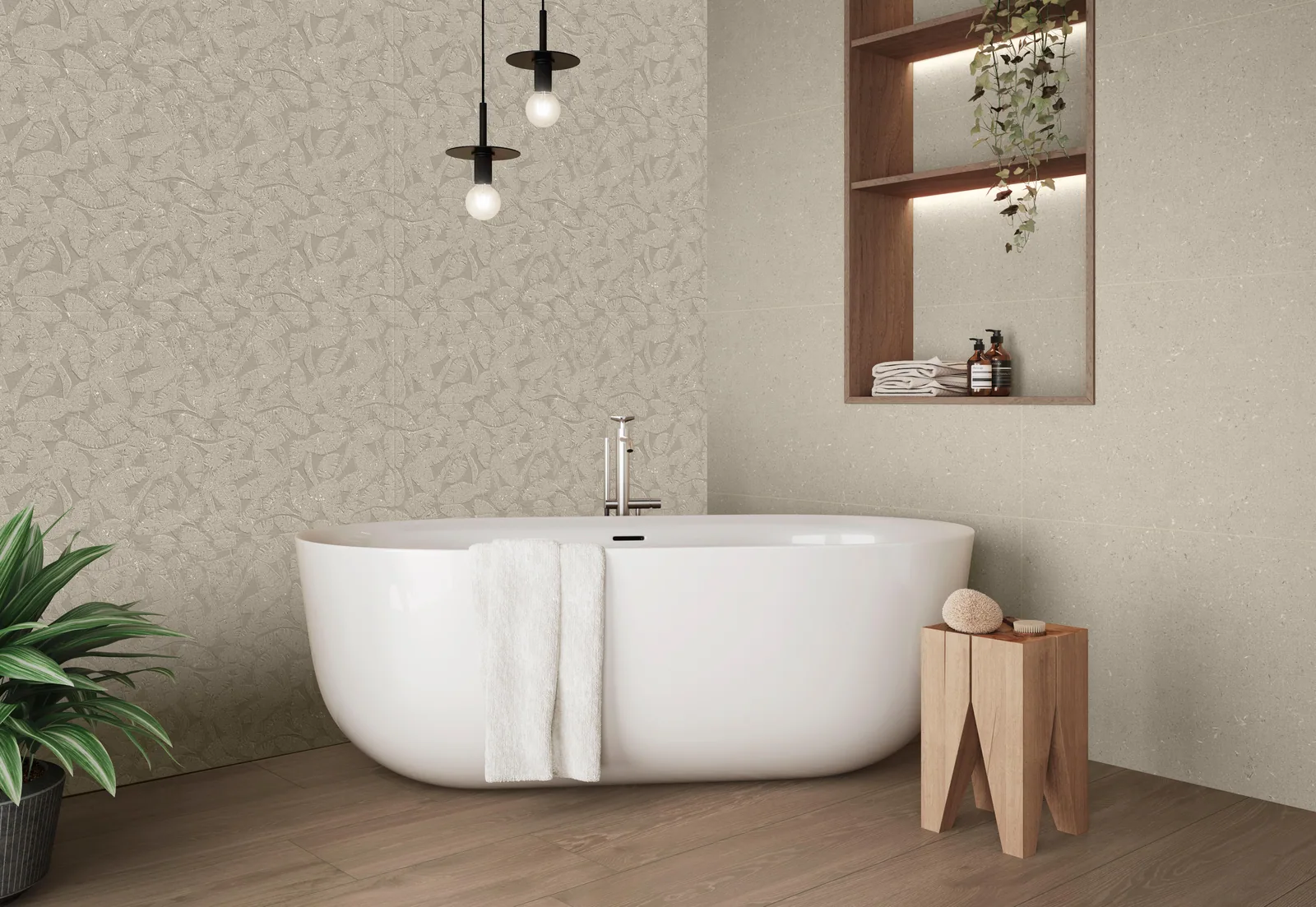 Porcelanato Kenzo Seed Sand 60×120 instalado