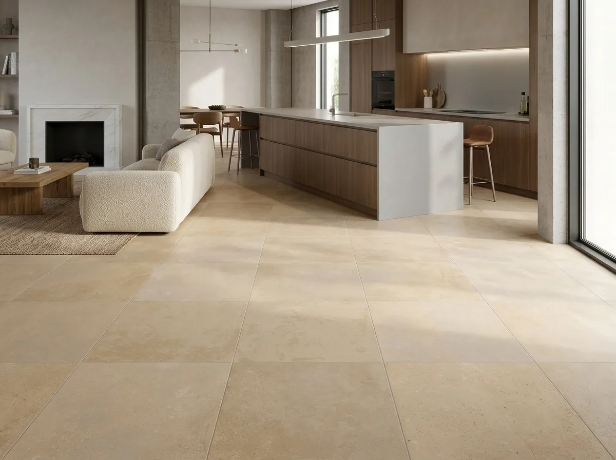 Porcelanato Ornament Cream 60×60 instalado