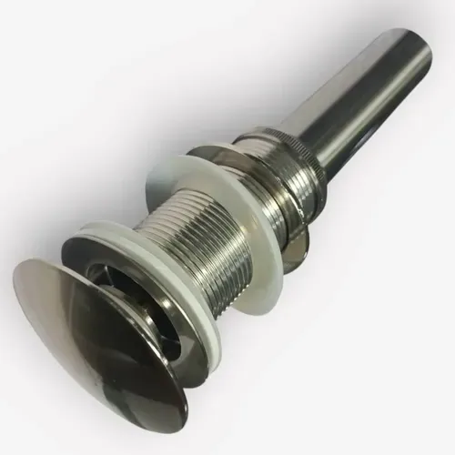 Drenaje Push para Lavamanos Acero Inox Sin Rebose Gris Plomo