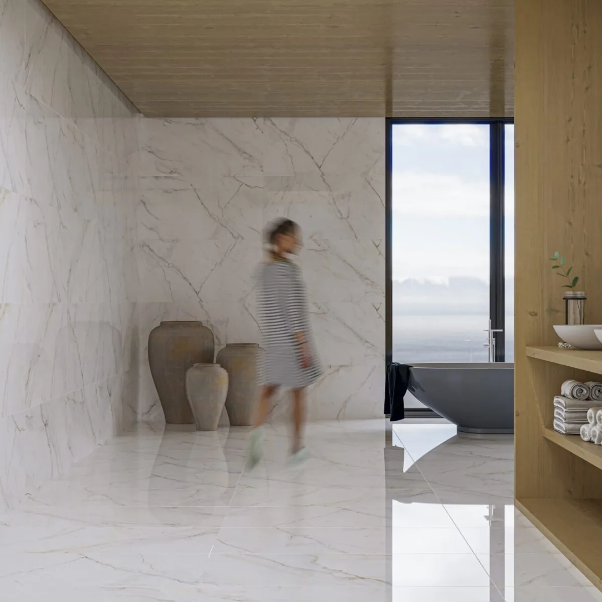 Porcelanato Castelo Tasso Lux 62×121 instalado
