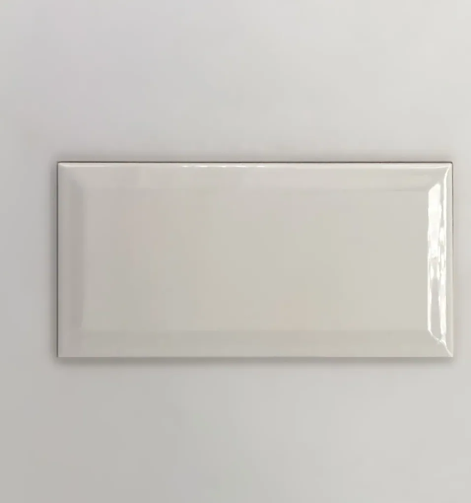 Cerámica Subway Blanco Biselado 10×20 brillante