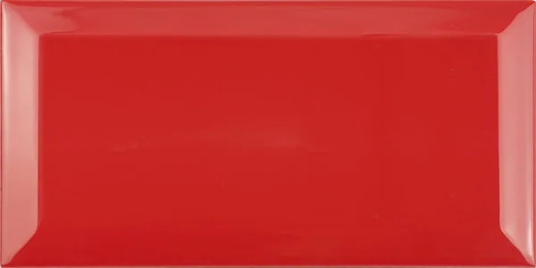 Cerámica Subway Rojo Biselado 10×20