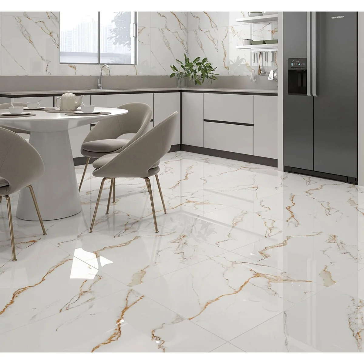 Gres Marmi Delux Pulido 66×66 instalado