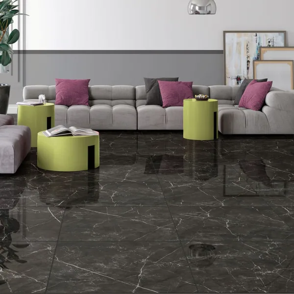 Gres Nero Elevato Pulido 66×66 instalado