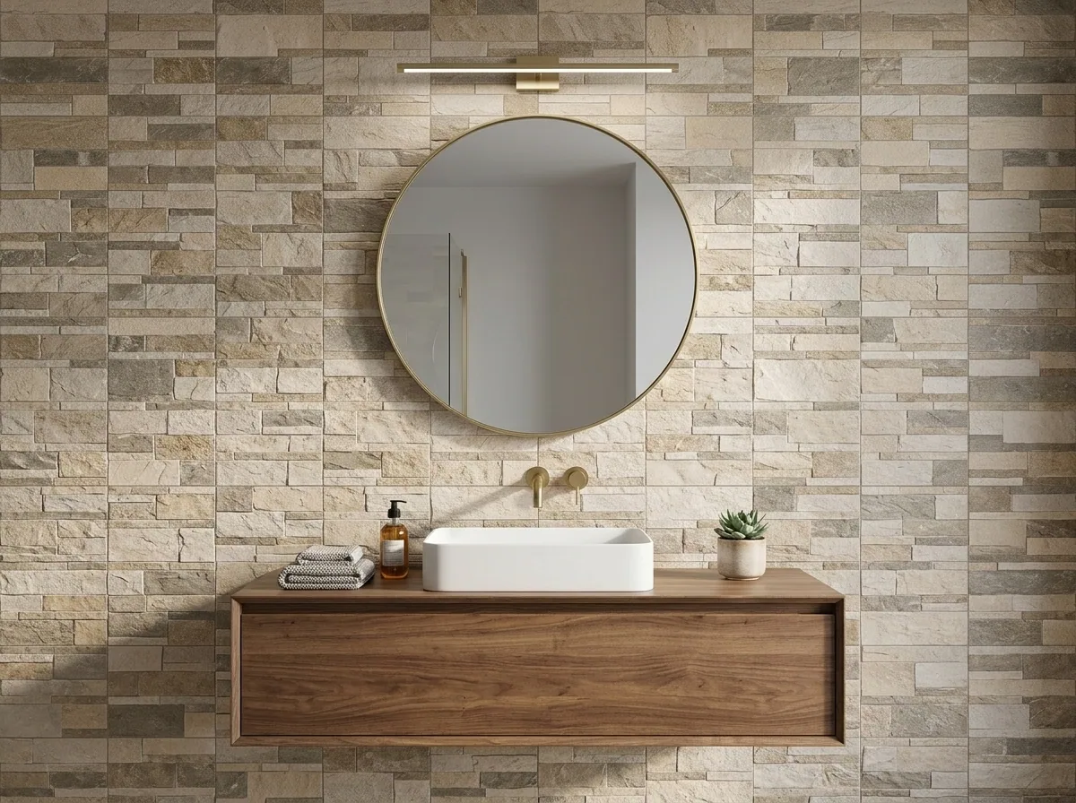 Cerámica Niagara Beige 34×60 instalado