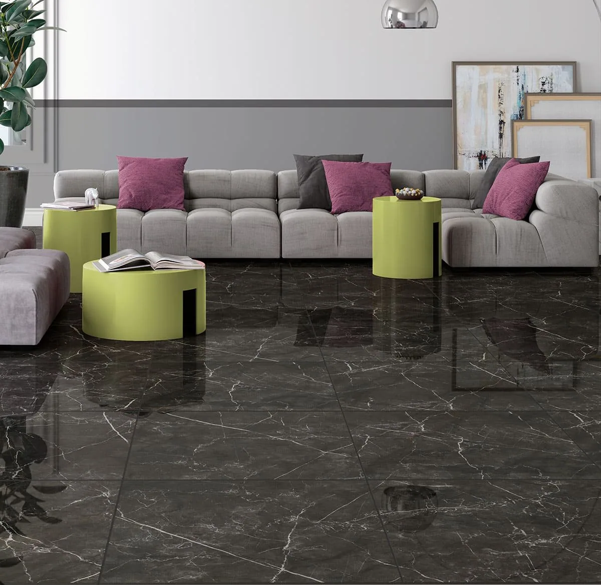 Gres Nero Elevato 66×66 instalado