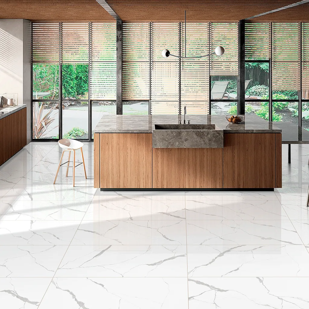 Gres Gran Statuario 60×120 instalado