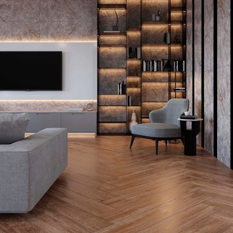 Gres Arbol Taupe 20×120 instalado