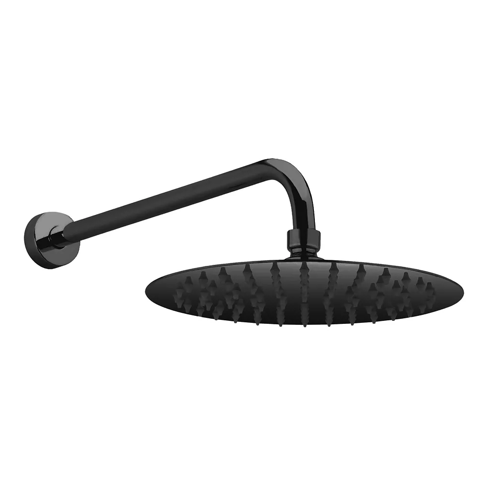 Ducha Ultra Slim 8" Redonda Negro