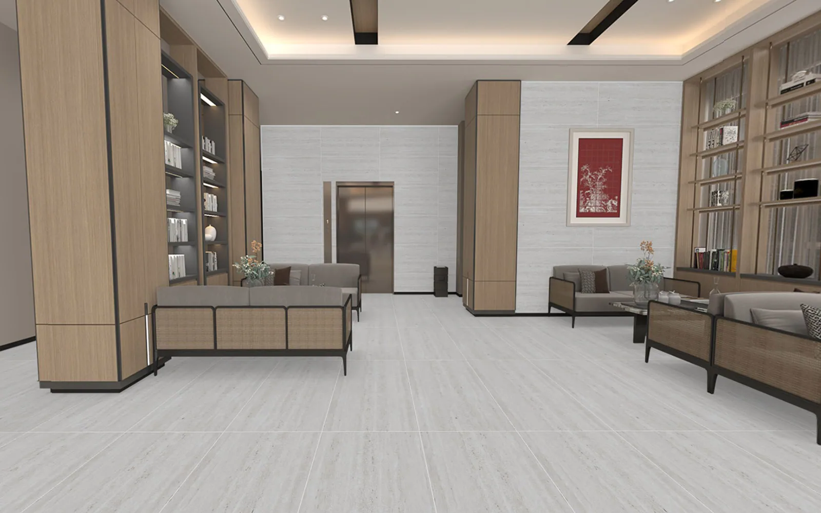 Porcelanato Travo Ash 60×120 instalado