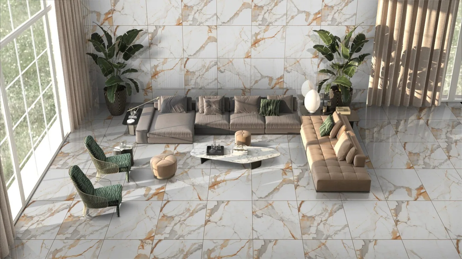Porcelanato Calacatta Diamond 60×120 instalado